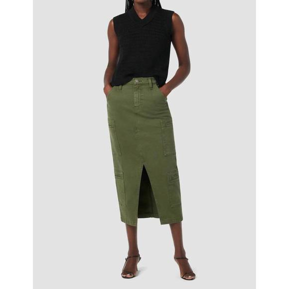 NEW HUDSON reconstructed skirt with cargo welt pockets in cypress - Picture 4 of 4